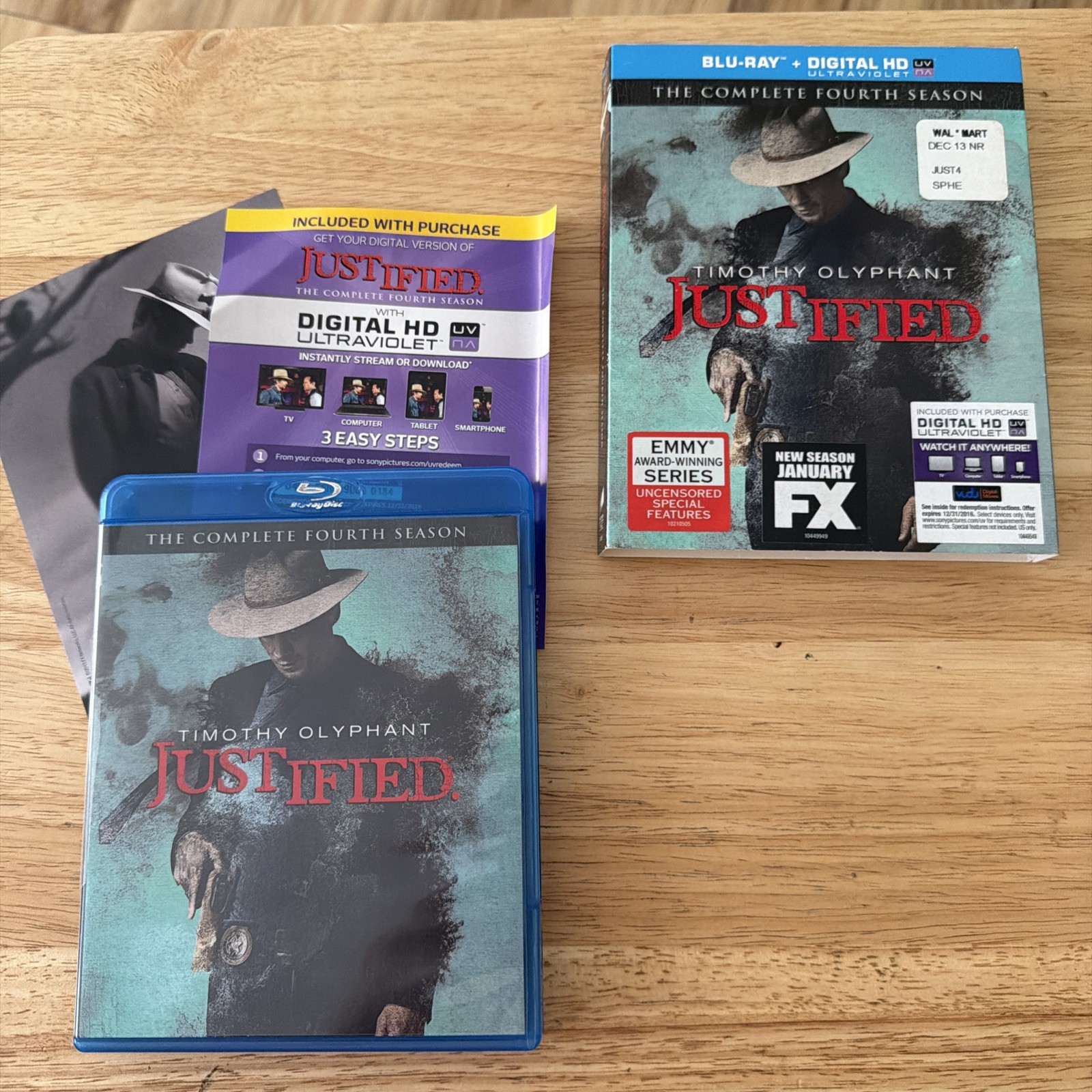 Justified: The Complete Fourth Season 4 (Blu-Ray) w Slipcover – Authentic US
