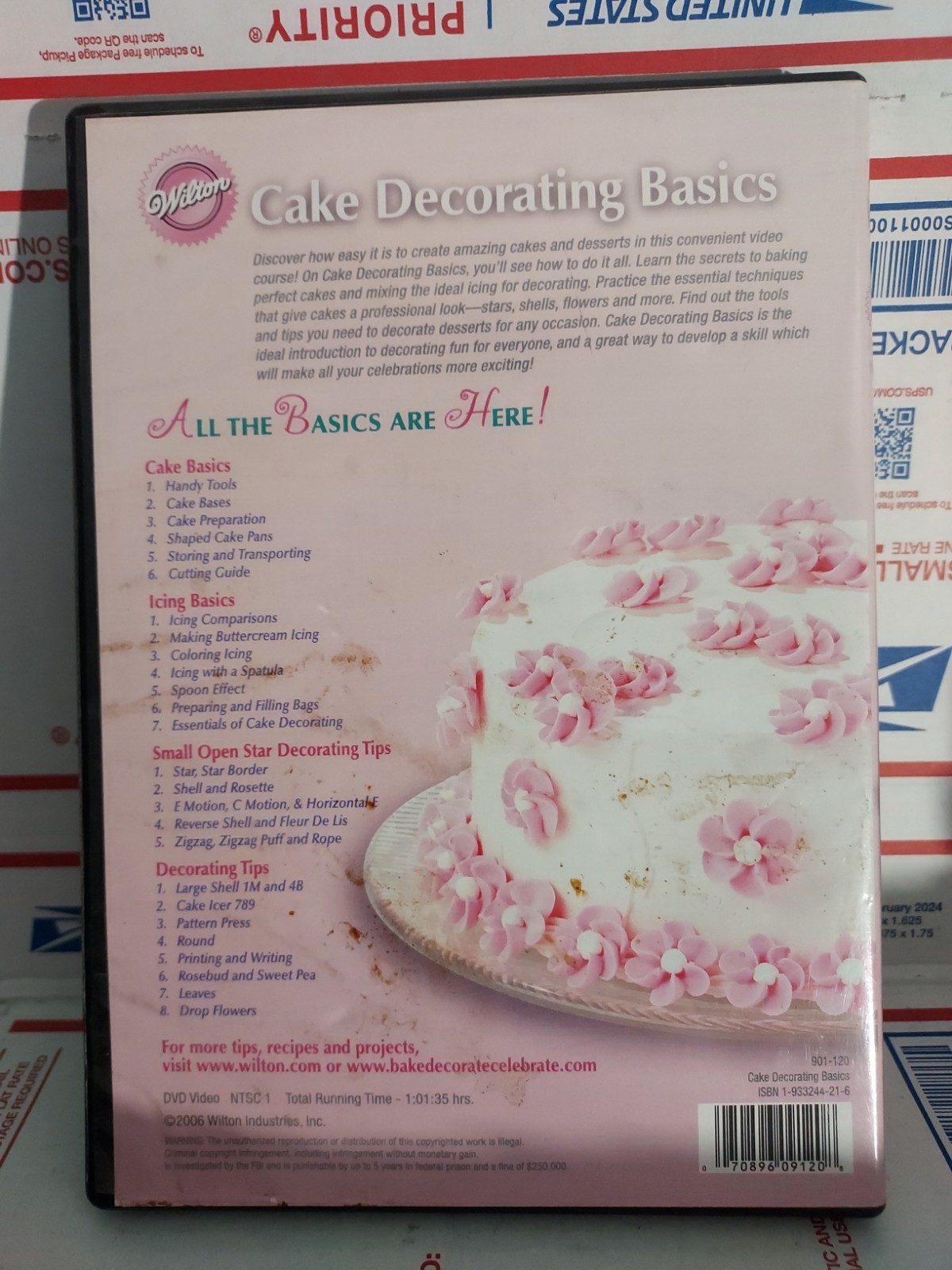 Wilton Cake Decorating Basics w/ Booklet DVD 2006 Icing Borders Flowers – #162c