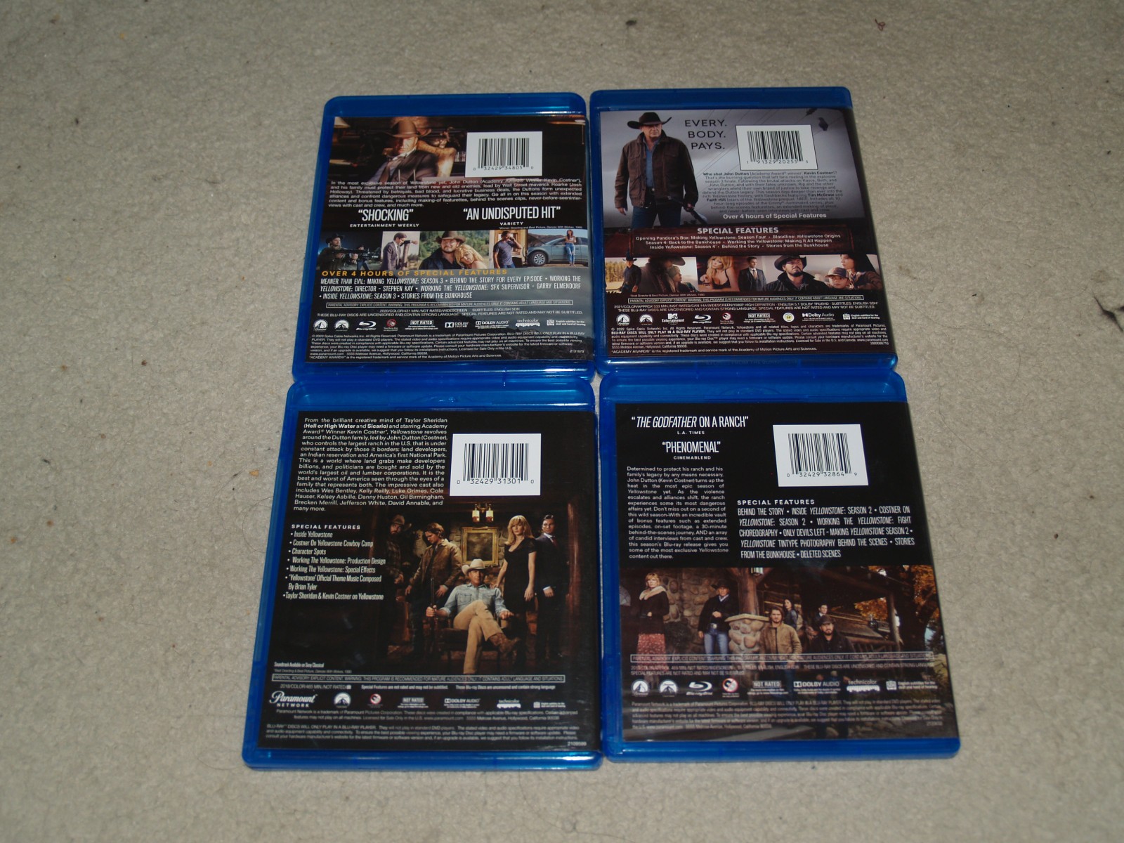 Yellowstone: First Four Seasons (Blu-ray 2022 ) 1 2 3 4 Kevin Costner Season