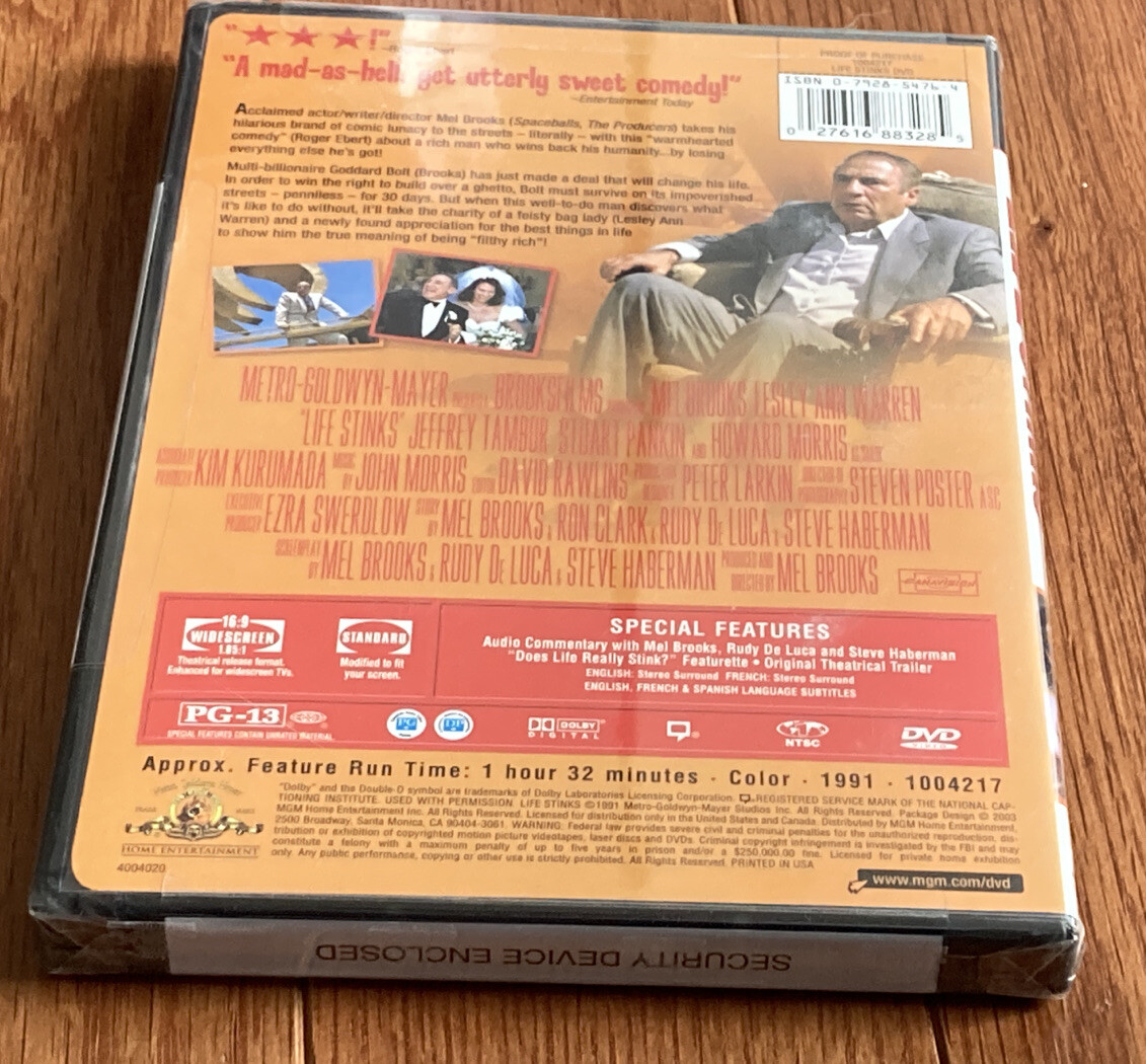 Life Stinks (DVD, 2003, Widescreen Full Frame) Rare! OOP! Factory Sealed!