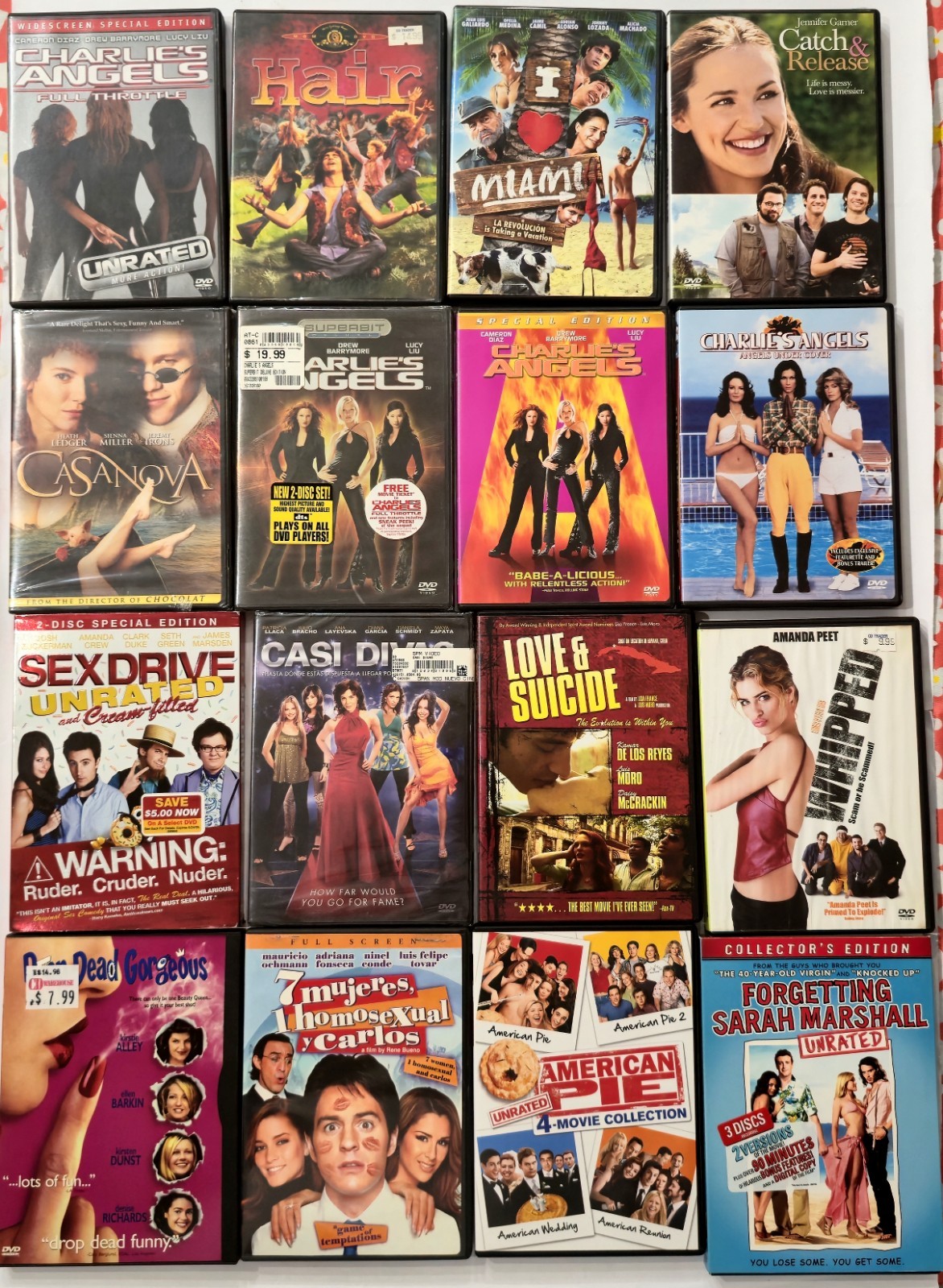 16 DVD Movie Lot 23 Discs Comedy Romance Collection Some Sealed