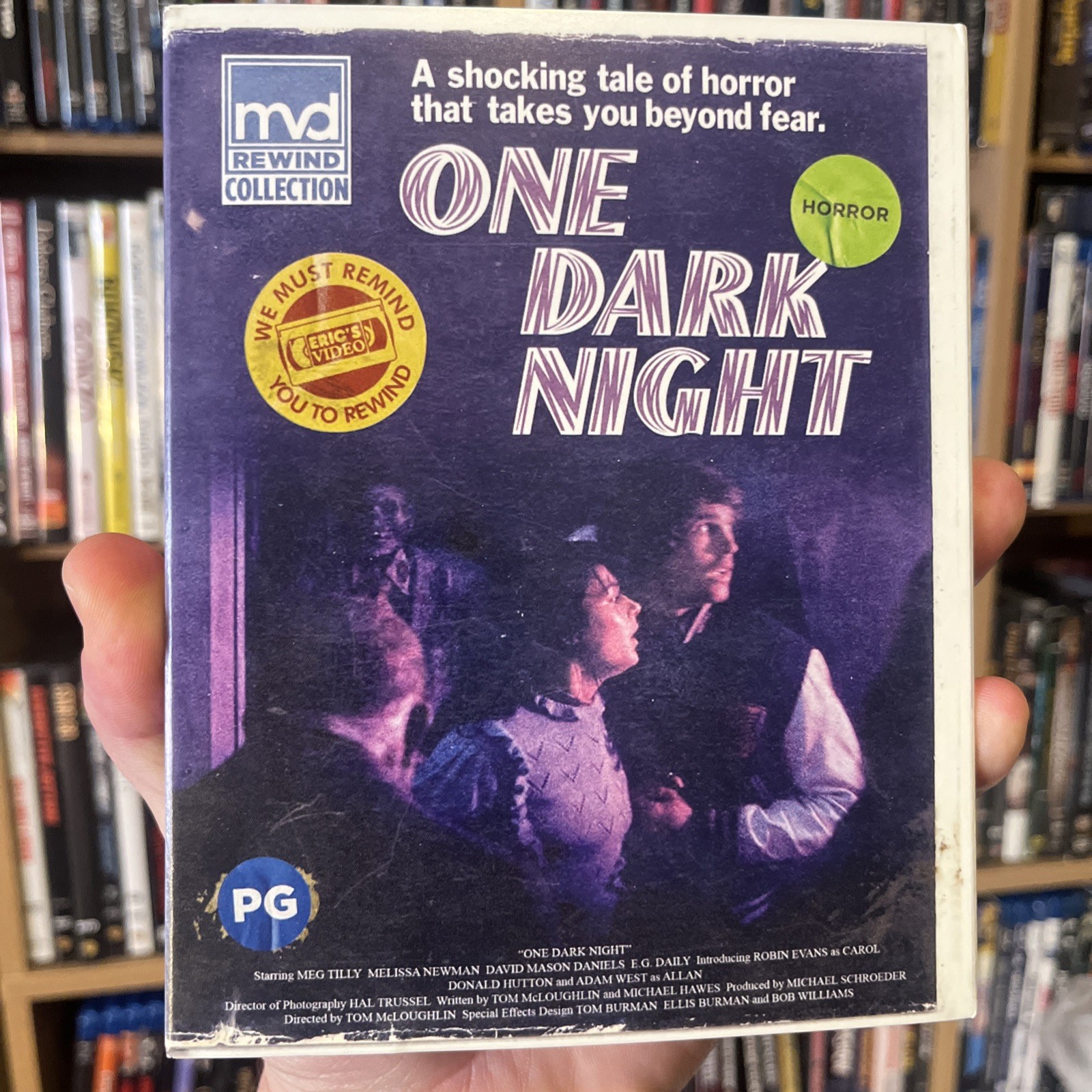 ONE DARK NIGHT w/Slipcover & Poster (1982) (Blu-Ray) MVD: MEG TILLY