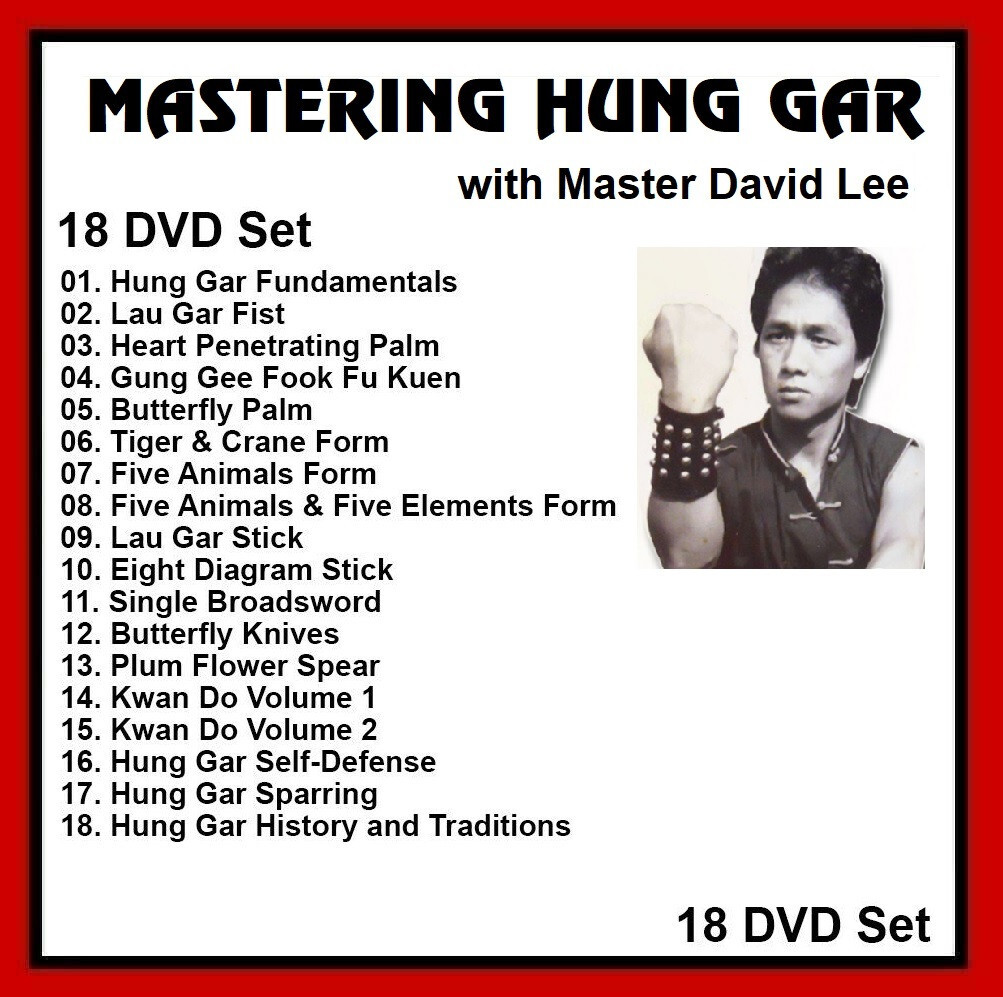 Hung Gar Kung Fu w/ DAVID LEE 18 DVDS SET instructional