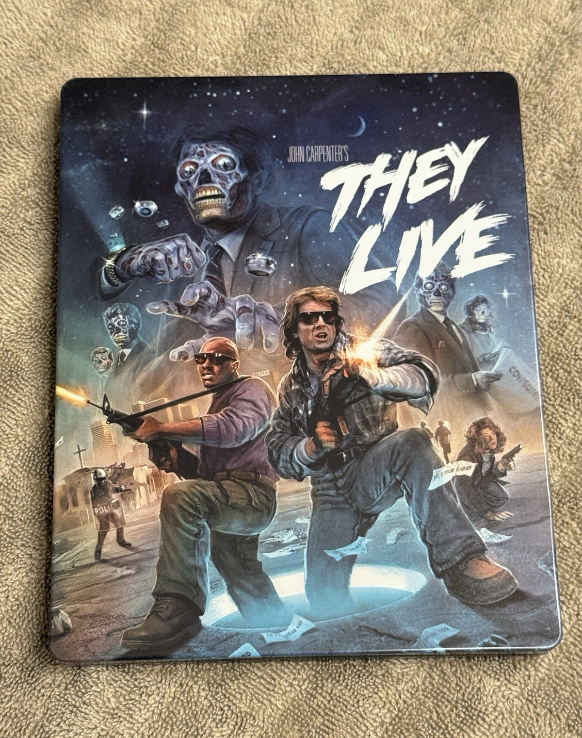 NICE! They Live STEELBOOK 4K UHD + Blu-ray | EC | John Carpenter | Ships in BOX!