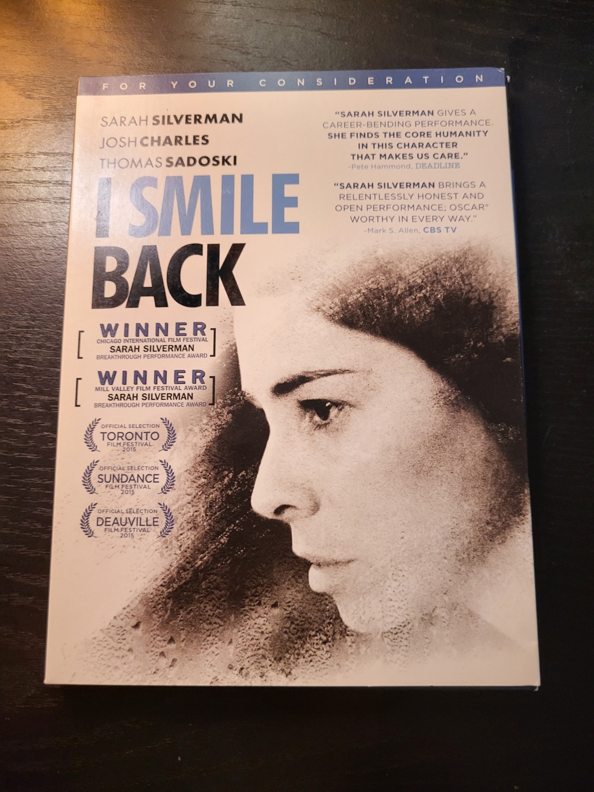 I Smile Back DVD FYC Full Length Movie Screener 2014 Sarah Silverman Brand New