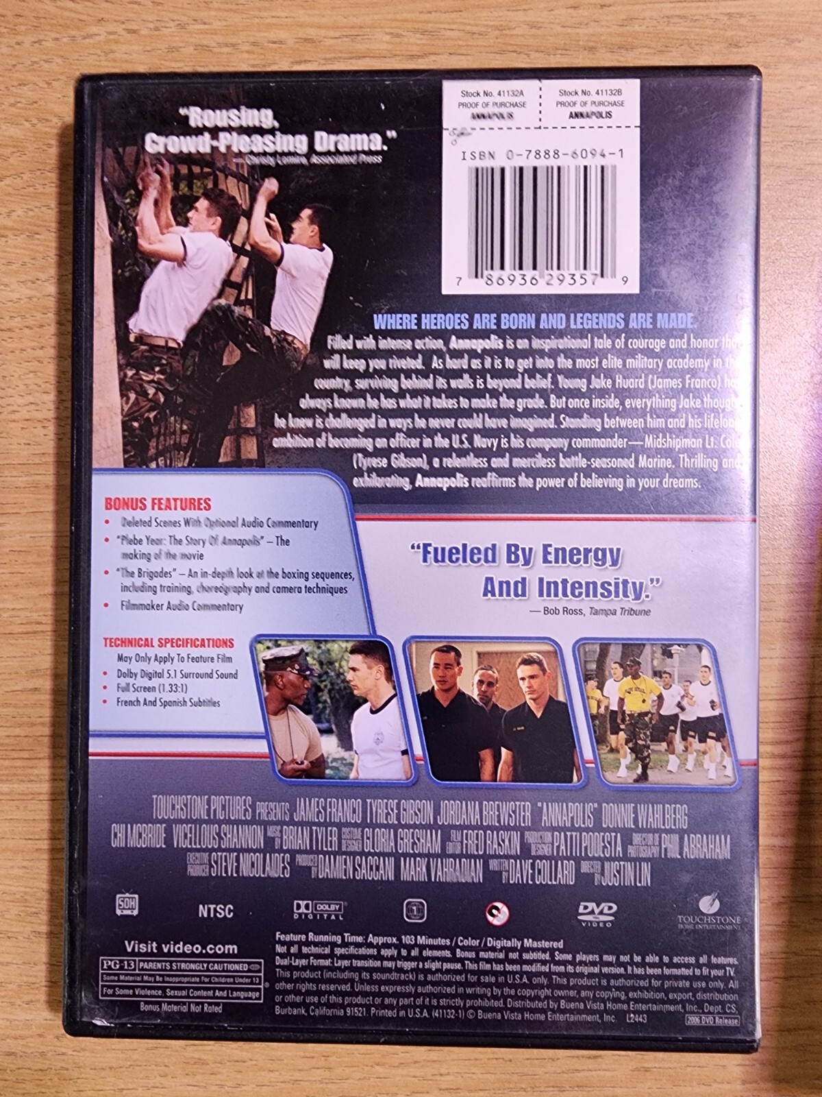 Annapolis (DVD, 2006, Full Screen) James Franco, Tyrese Gibson