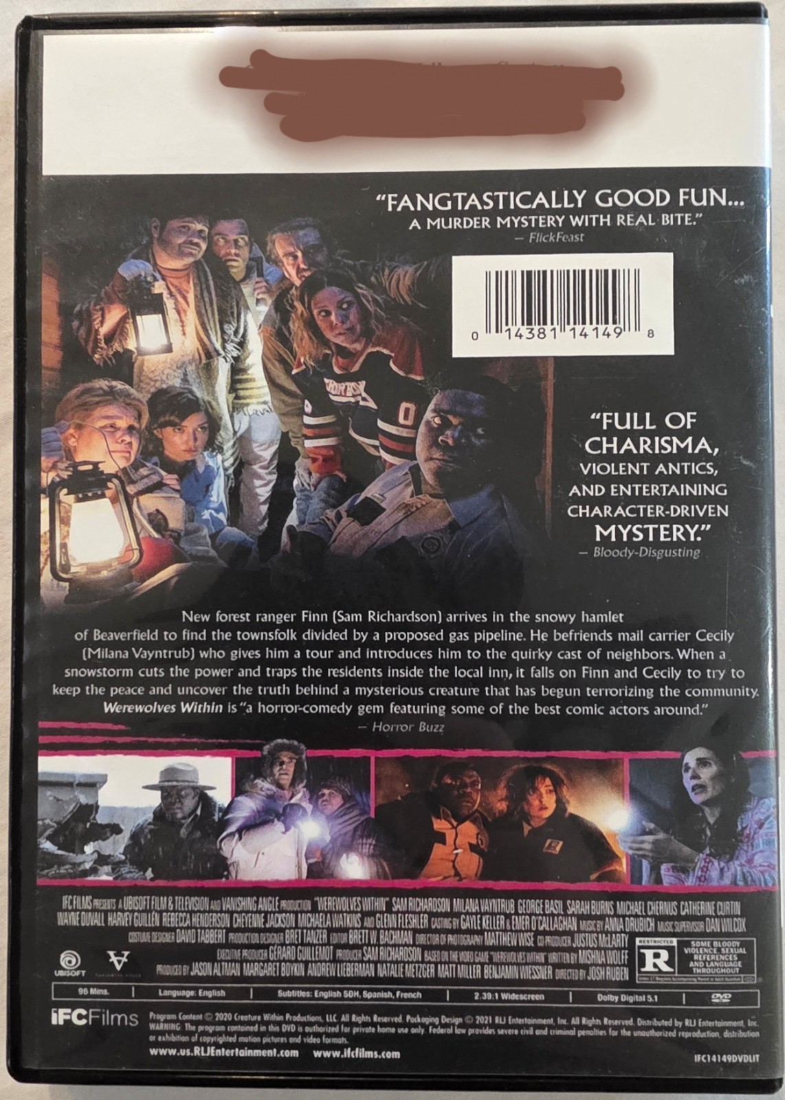 Werewolves Within DVD Horror Comedy Murder Mystery Ex Library copy