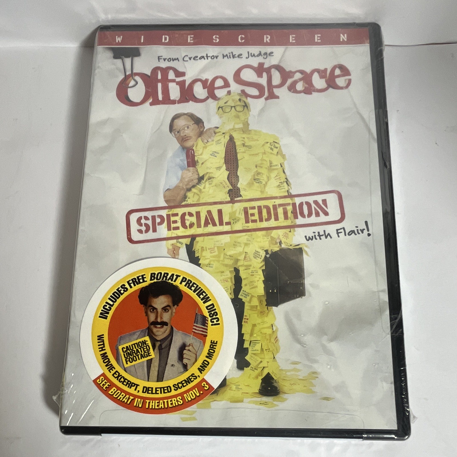 Office Space Special Edition DVD NEW SEALED with Borat Hype Sticker Widescreen