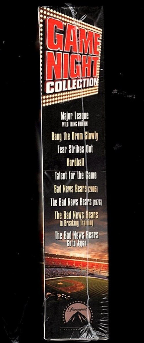 Game Night Collection (DVD, 2013, 9 Baseball Movie Set) Bad News Bears and MORE!