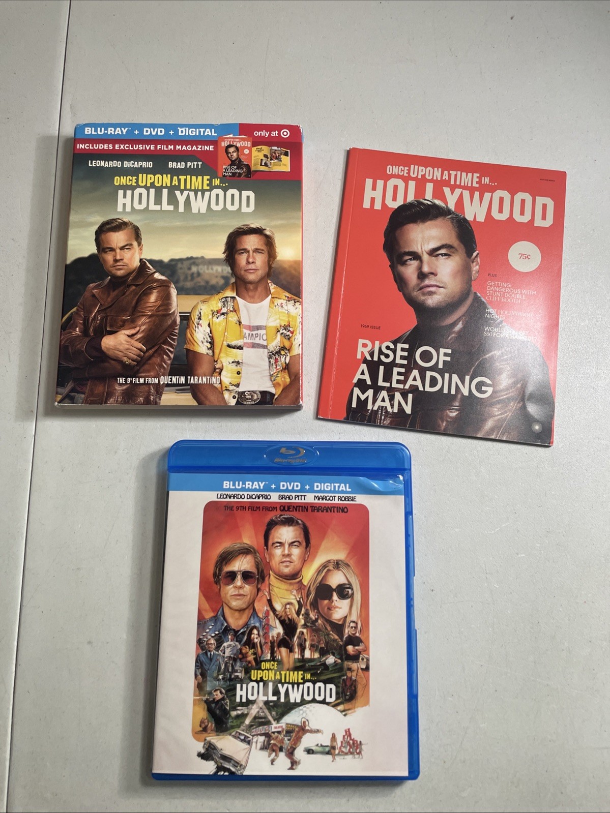 Once Upon a Time in… Hollywood (Blu-ray/DVD, 2019) Target Exclusive w Magazine