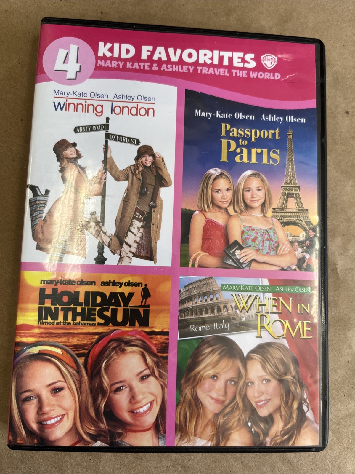 4 Kid Favorites: Mary-Kate & Ashley Travel the World (DVD) SEE DESCRIPTION