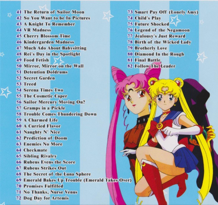 Sailor Moon COMPLETE Seasons 1 & 2 (All 82 episodes!) DIC English Dubbed SERENA!