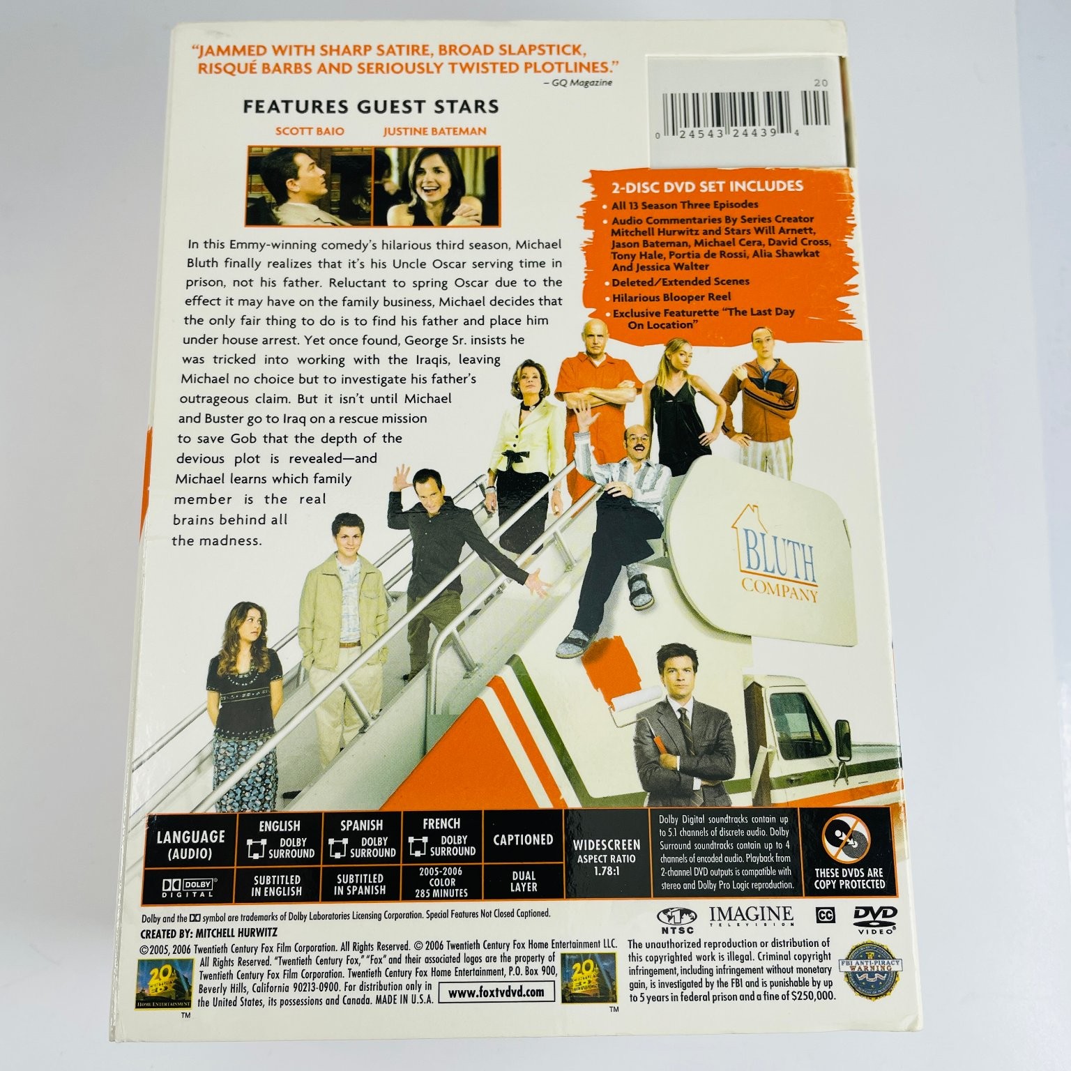 Arrested Development Seasons 1-3 DVD Jason Bateman Michael Cera Will Arnett