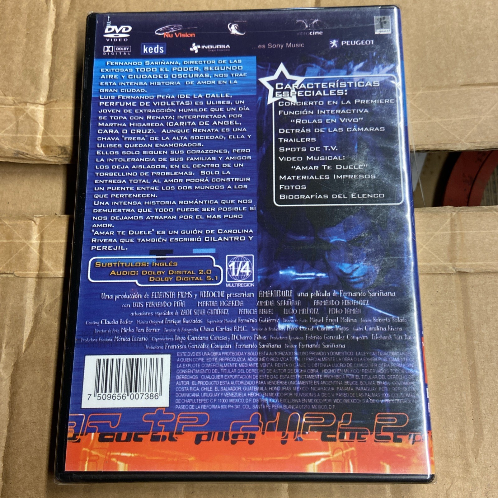 Amar te duele DVD 2006 spanish