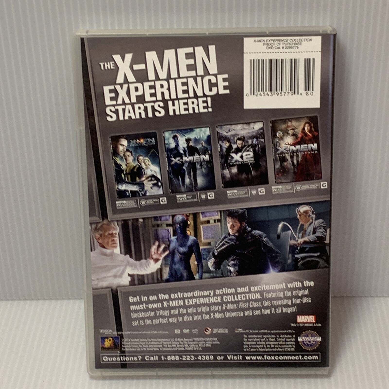 X-Men Experience Collection Quadrilogy (DVD, 2014, 4-Disc Set) ~ 4 Movies