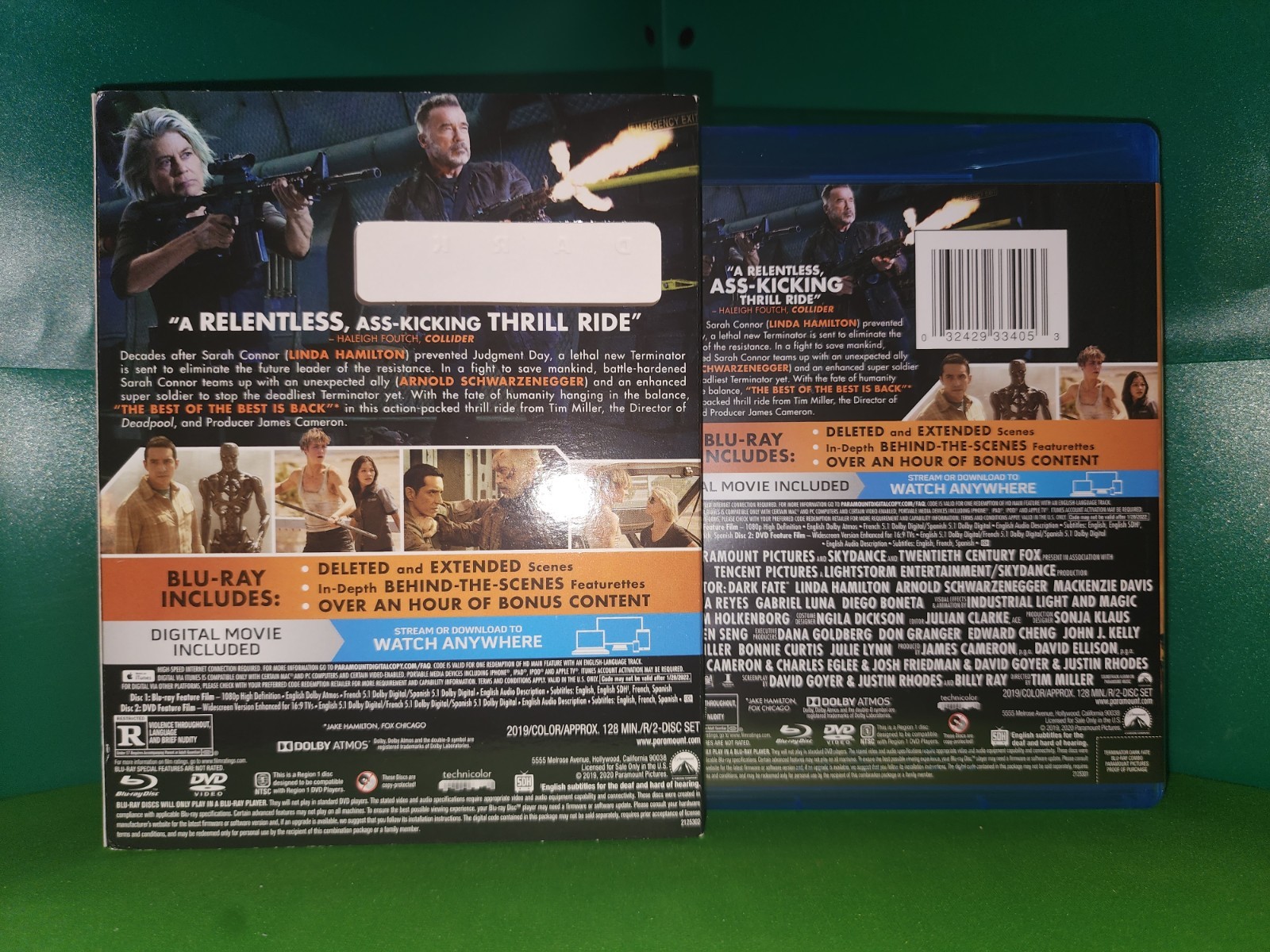 CIB w/ Slipcover & Insert – Terminator: Dark Fate (Blu-ray, 2019) Schwarzenegger