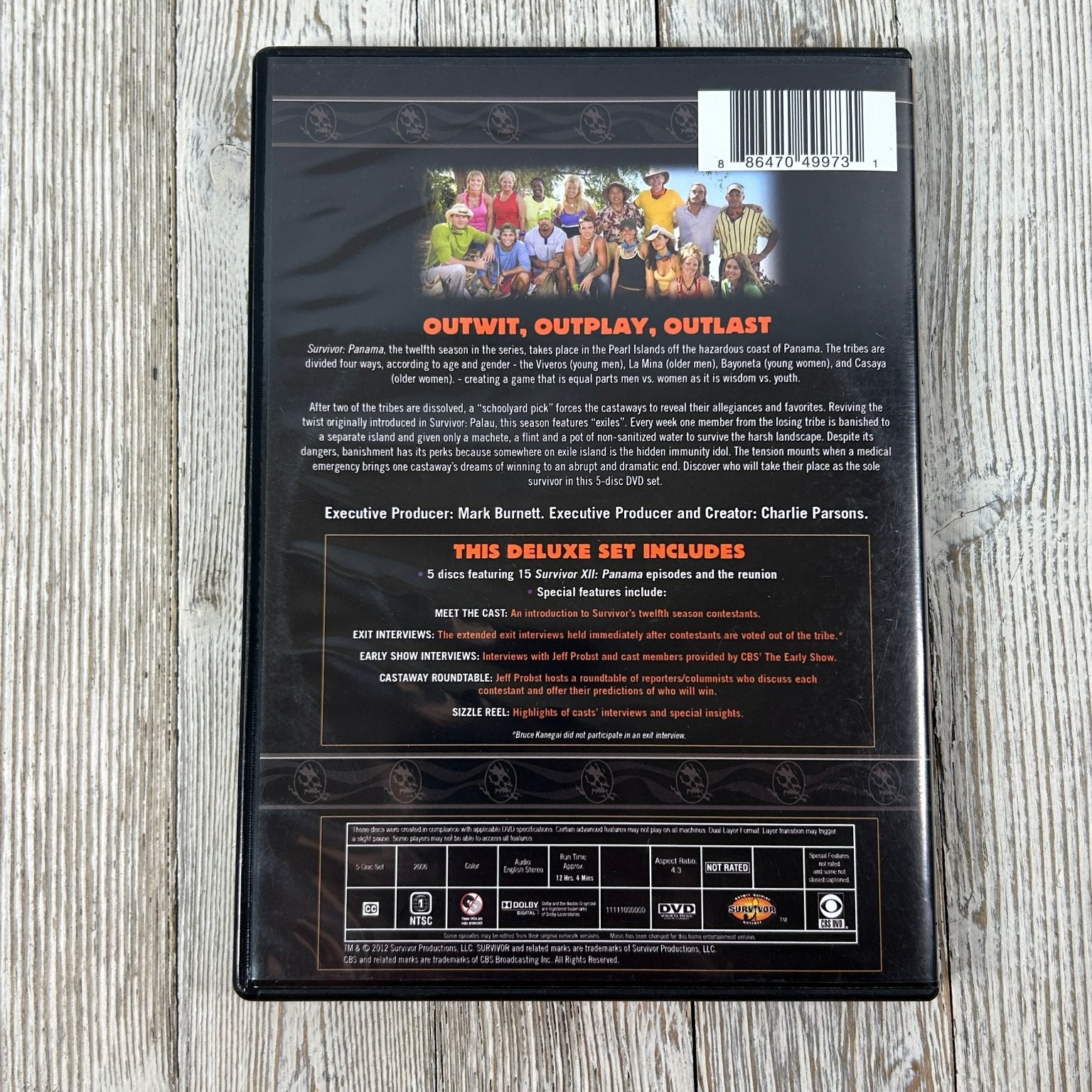 Survivor Panama Exile Island DVD 2012 The Twelfth Season 5-Disc Mark Burnett