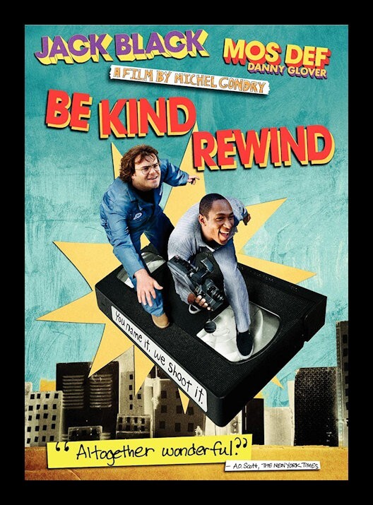 Be Kind Rewind DVD Jack Black Mos Def Danny Glover and Mia Farrow THE MOVIE