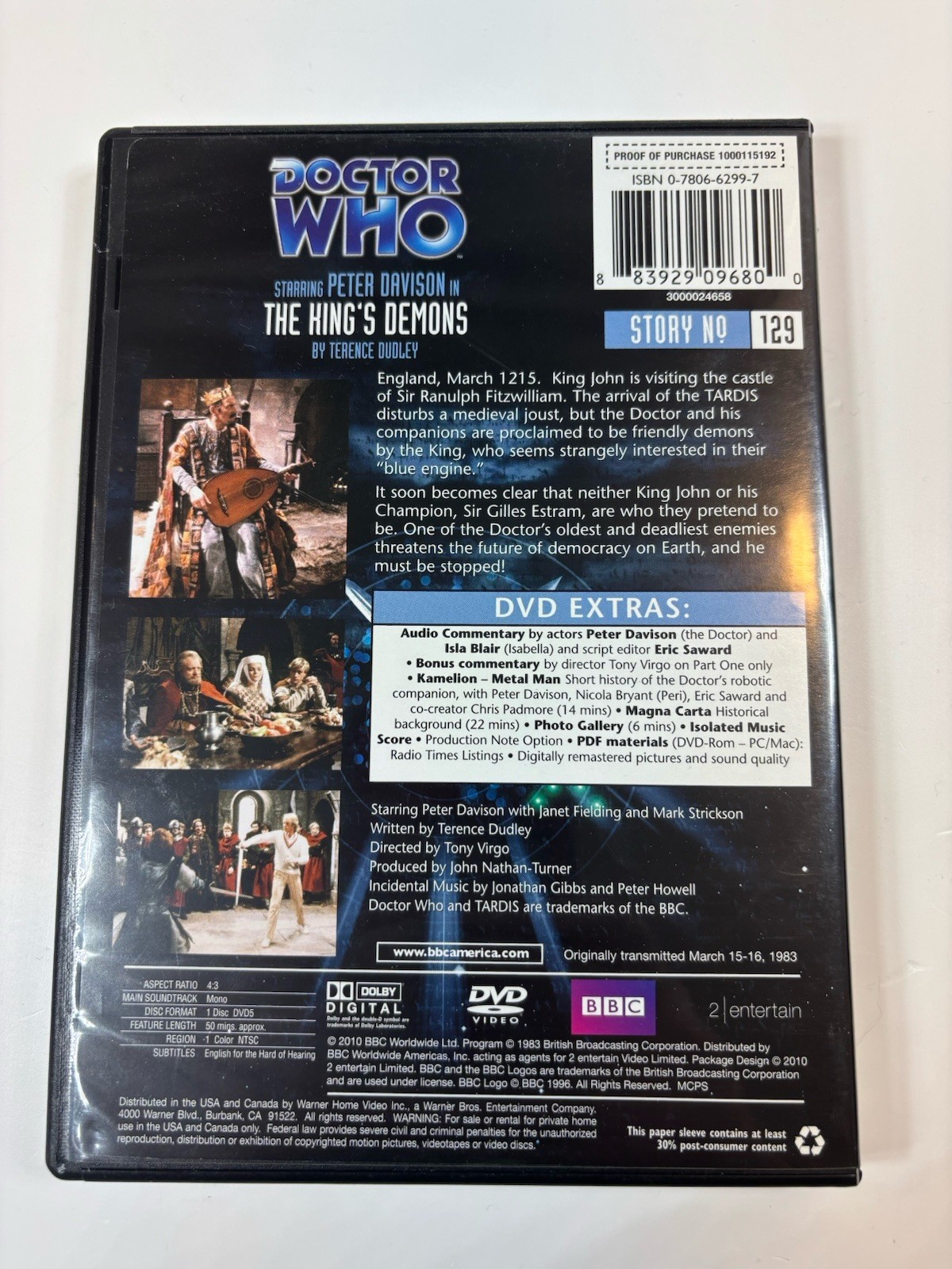 Doctor Who: The King’s Demons (Story 129) – Region 1 DVD