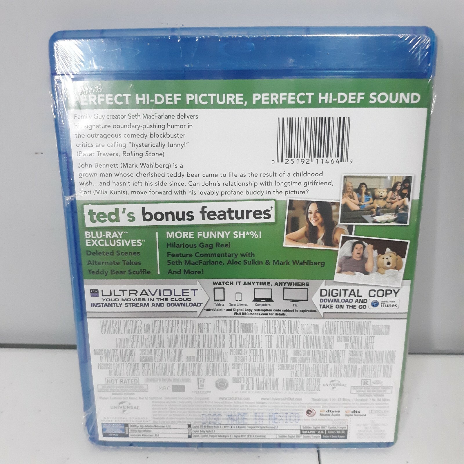 (Blu-ray Disc & DVD, 2012, 2-Disc Set, Unrated)Sealed Ted Wahlberg Mark New
