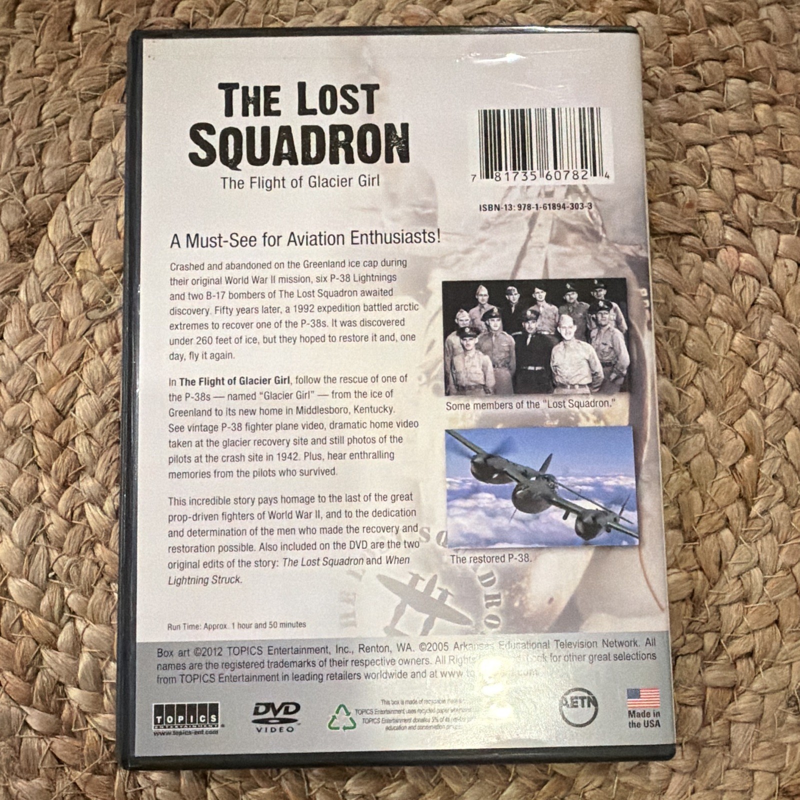 Lost Squadron Glacier Girl WWII P-38 Recover Greenland Plane Arctic PBS DVD