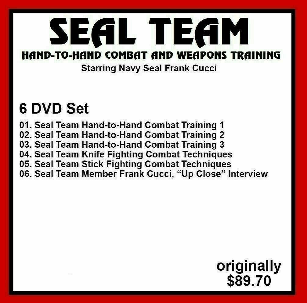 NAVY SEAL TEAM COMBAT with FRANK CUCCI 6 DVD Set training like army marines