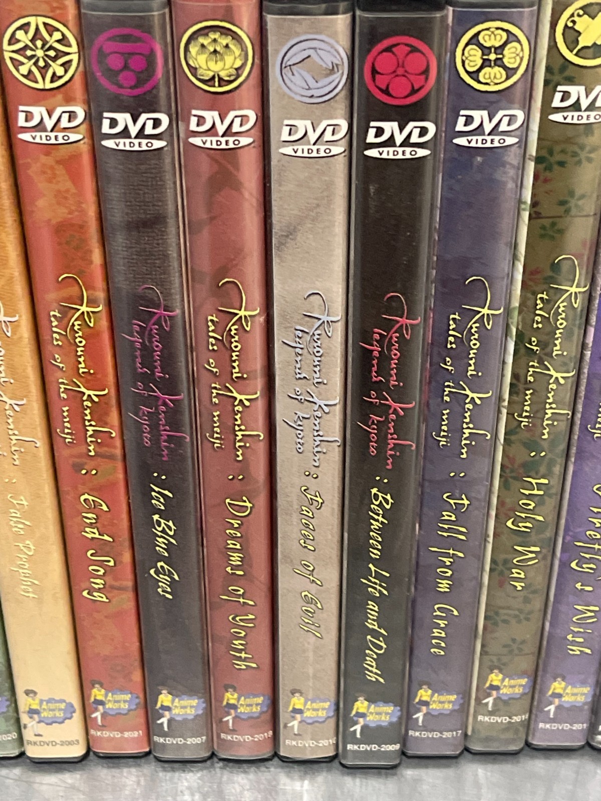 Lot of 18 Rurouni Kenshin Tales of the Meiji DVDs Video Lot Season 3 Volumes