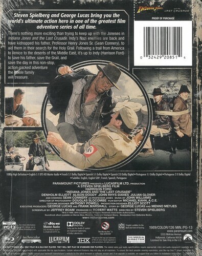 Indiana Jones and the Last Crusade [New Blu-ray]