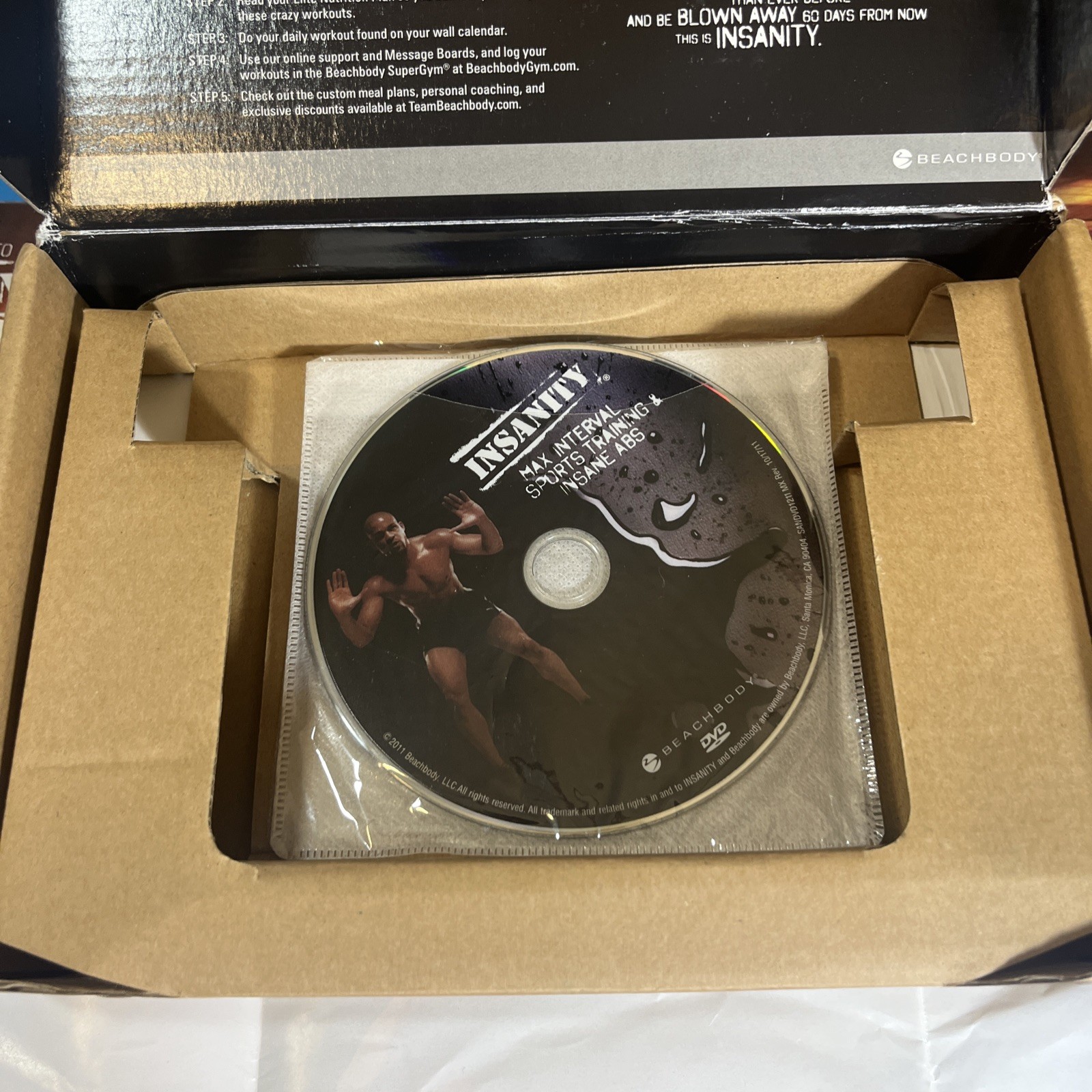 Beachbody INSANITY Complete 12 DVD Set 60-Day With Paper Work Missing One Dvd