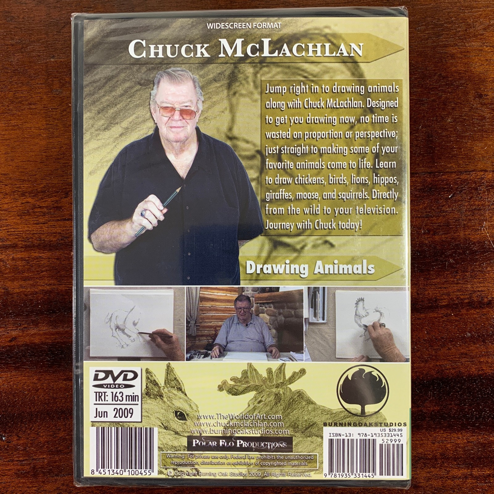 Drawing Animals with Chuck McLachlan DVD NEW Drawing For Anyone With A Pencil