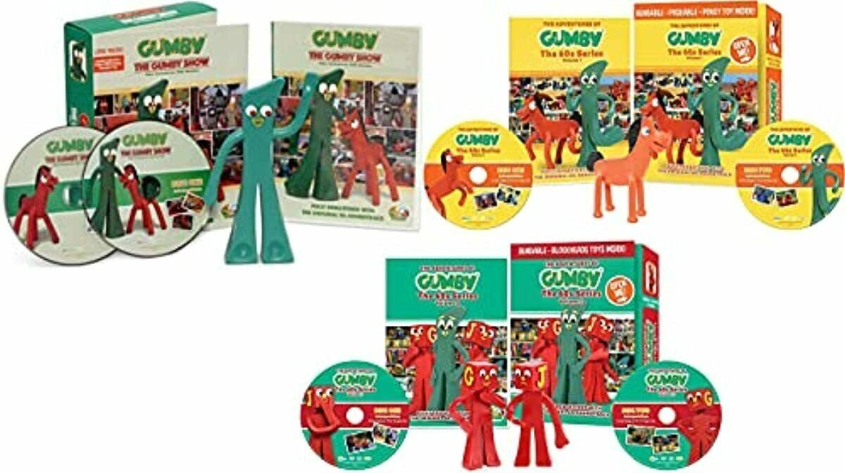 The Gumby Show: Complete 50’s & 60’s TV Series DVD Set w/Toy Figure *NEW/SEALED*