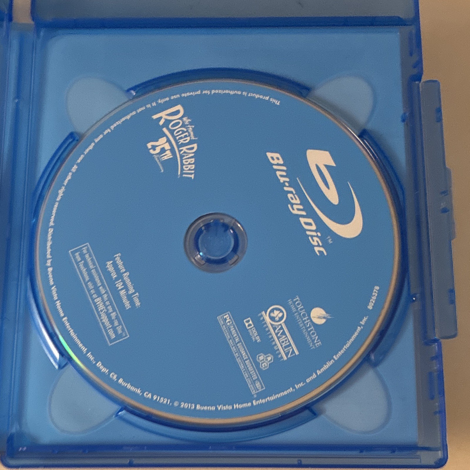 Touchstone Who Framed Roger Rabbit 25th Anniversary Blu-ray/DVD 2-Disc Zemeckis