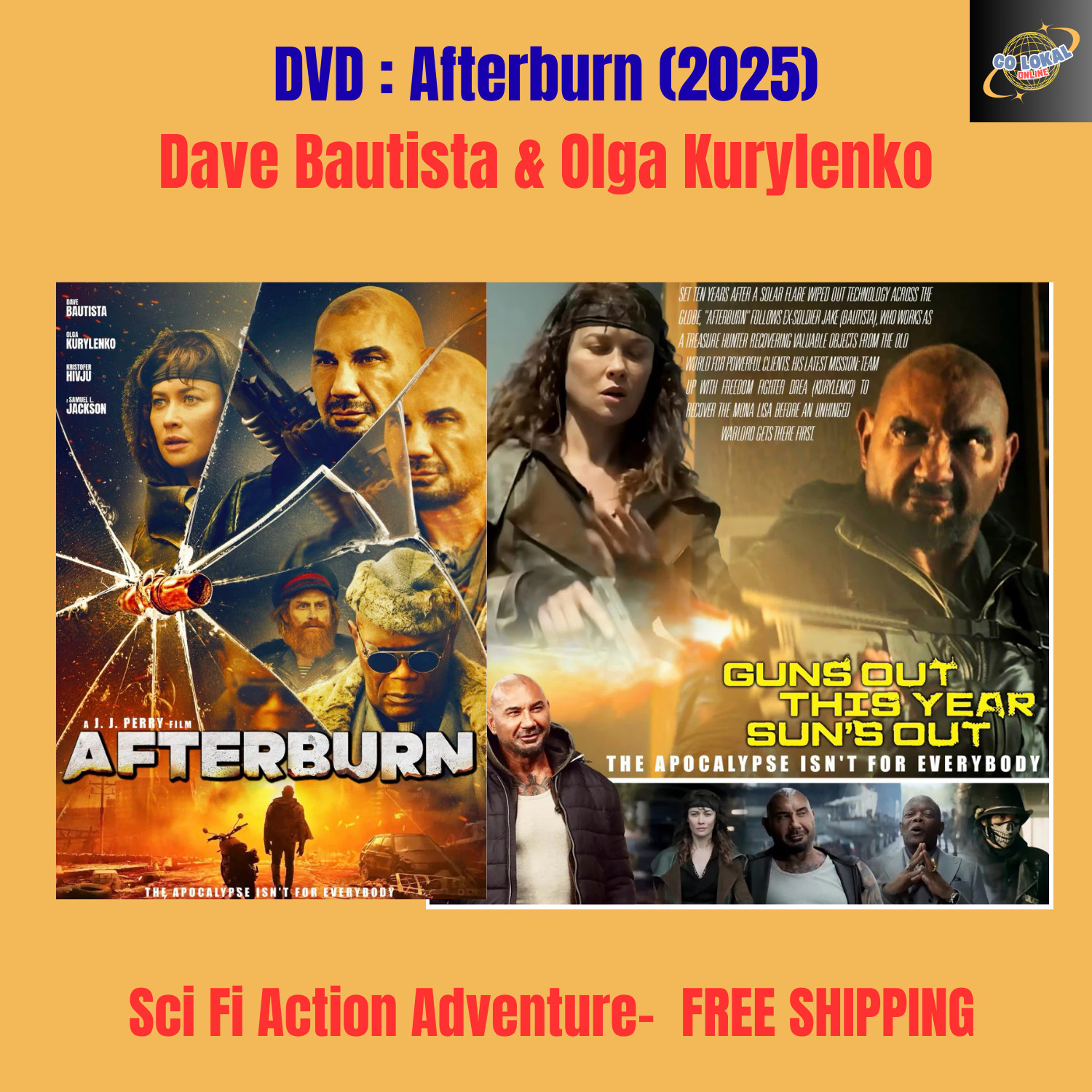 DVD Afterburn 2025 | Action Comedy Movie | Full HD ALL Region | FREE SHIPPING