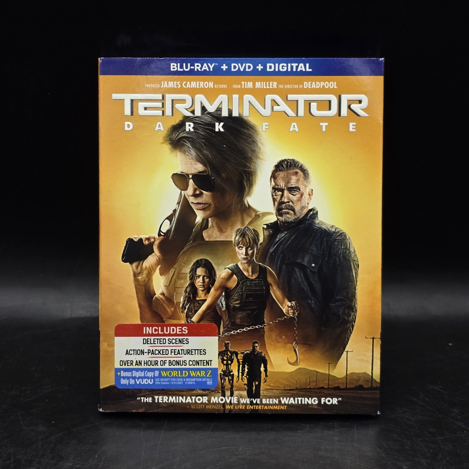 Terminator Dark Fate Blu-ray DVD Digital Slipcover Linda Hamilton Schwarzenegger