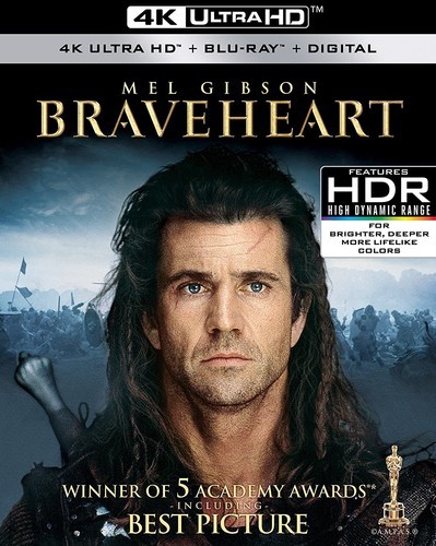 Braveheart [New 4K UHD Blu-ray] With Blu-Ray, 4K Mastering, Ac-3/Dolby Digital
