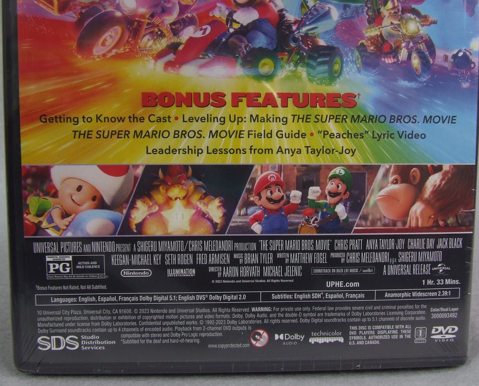 The Super Mario Bros. Movie (DVD, 2023) Power Up Edition, Nintendo, Chris Pratt
