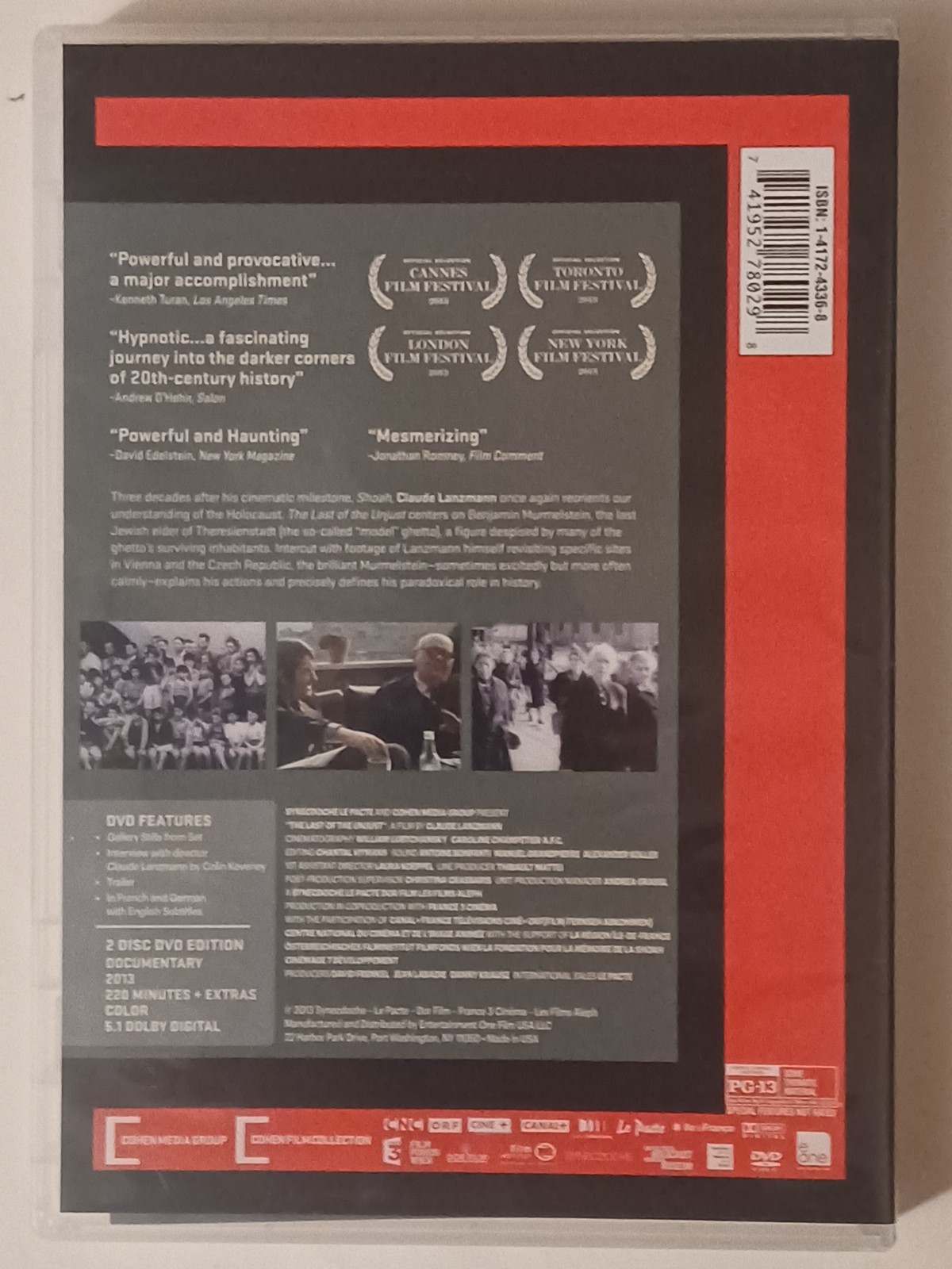 The Last Of The Unjust- Documentary DVD -French/German language English Subtitle