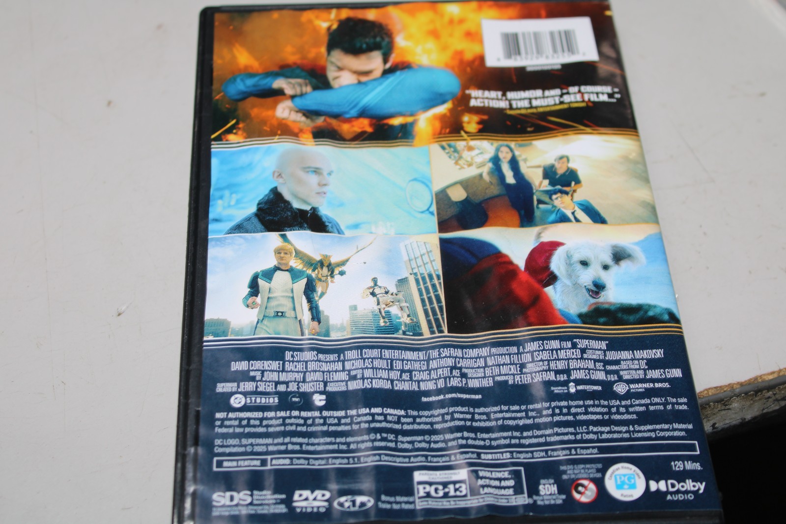 Superman w/Animated Krypto Short Film [SDH] (DVD, 2025, Widescreen) Open