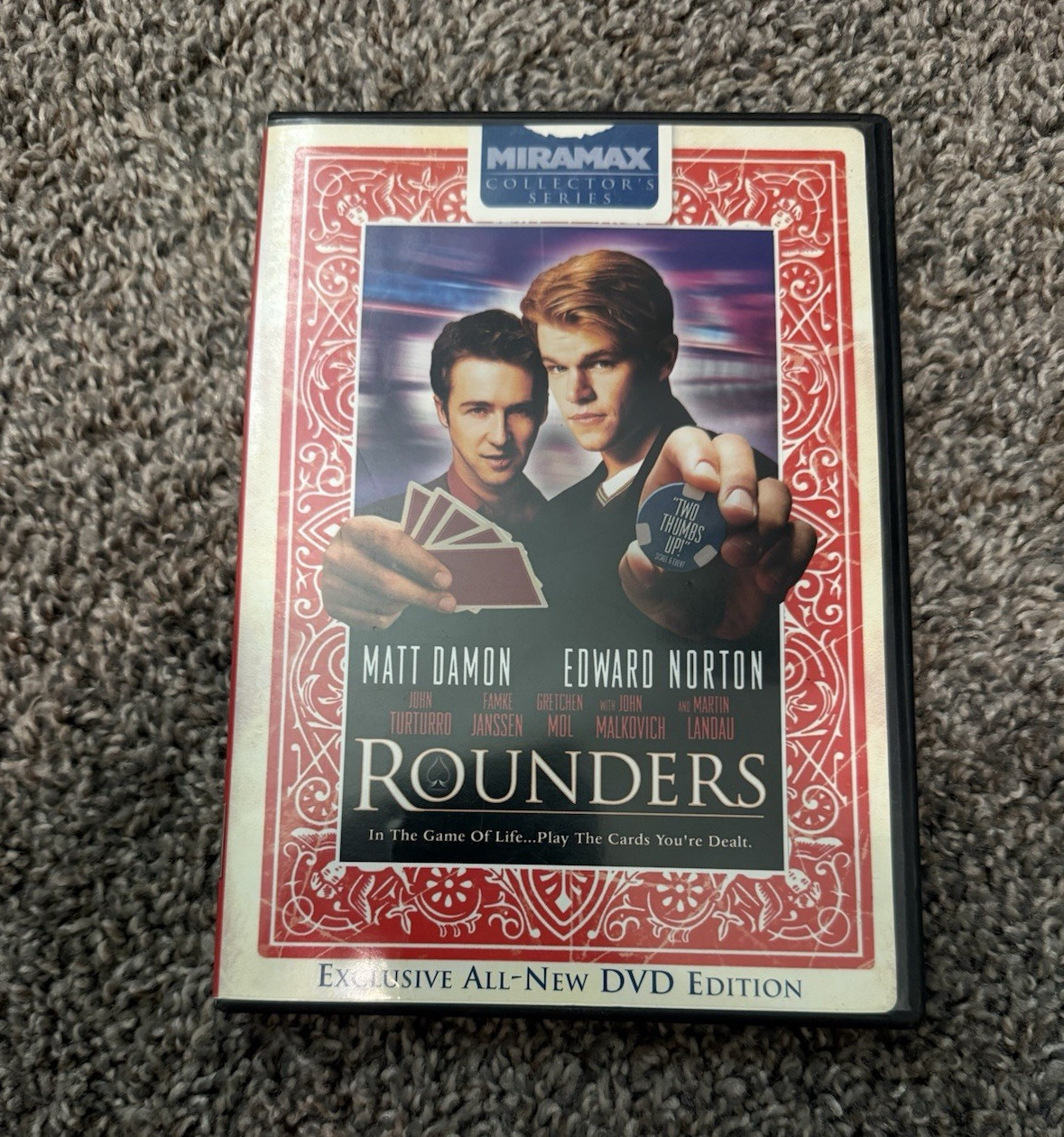 Miramax Rounders Collector’s Series DVD Widescreen Dolby 5.1 R 1998 121m