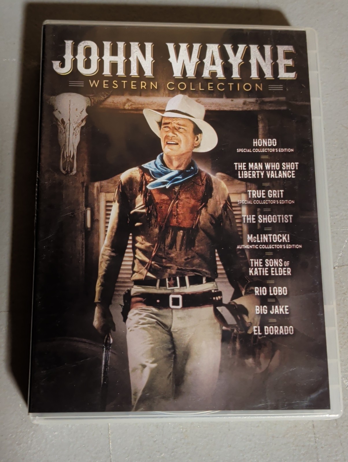 John Wayne Western Collection DVD Box Set True Grit Hondo Liberty Valance 8 Film