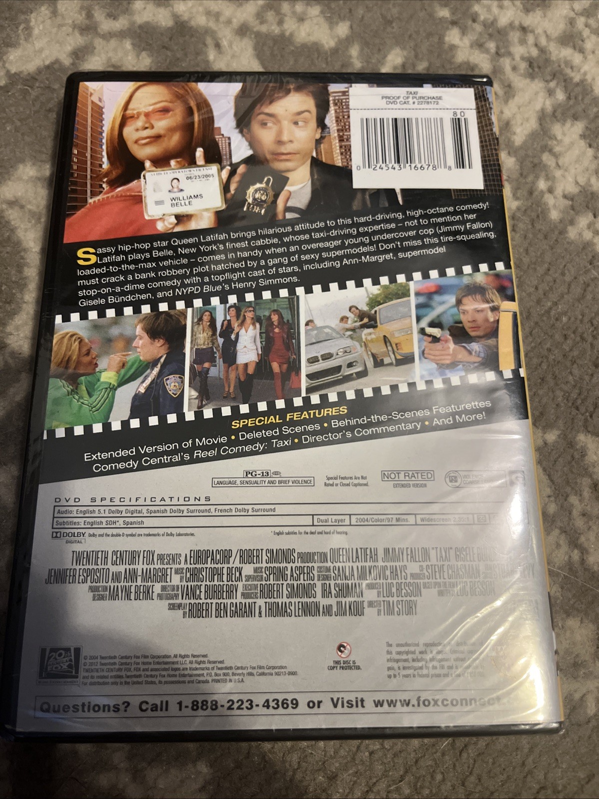 Taxi (DVD, 2004) New Sealed Queen Latifah Jimmy Fallon Extended & Deleted Scenes