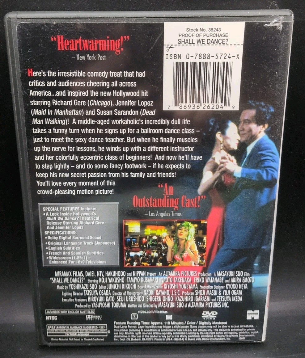 Shall We Dance (1997) (DVD, 1997) B436