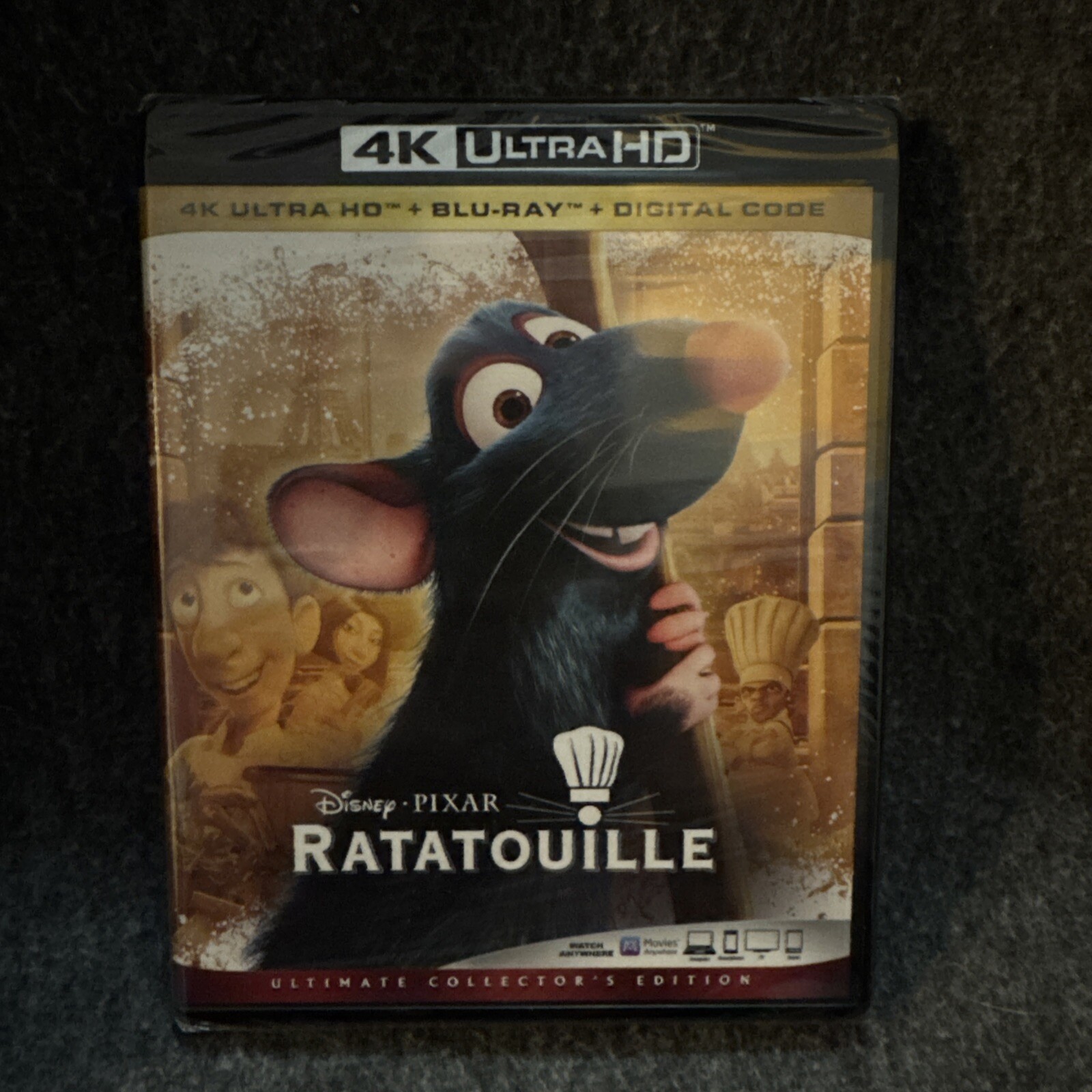 Disney Ratatouille (4k Ultra HD + Blu-Ray + Digital, 2007) Pixar New Sealed