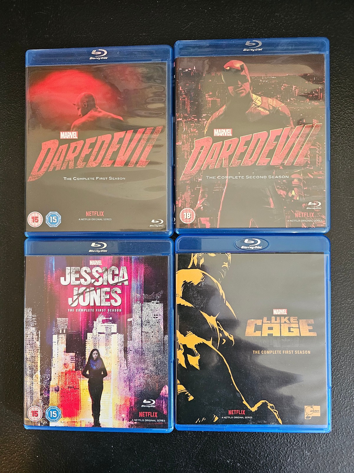 Marvel Blu-ray Collection – Daredevil S1 & S2 – Jessica Jones S1 – Luke Cage S1
