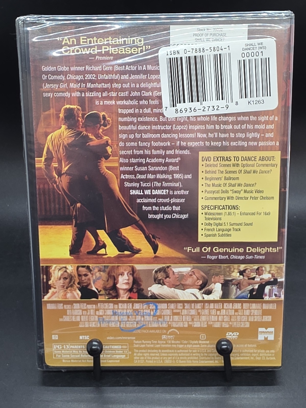 Shall We Dance (DVD Widescreen) New Richard Gere Jennifer Lopez Susan Sarandon