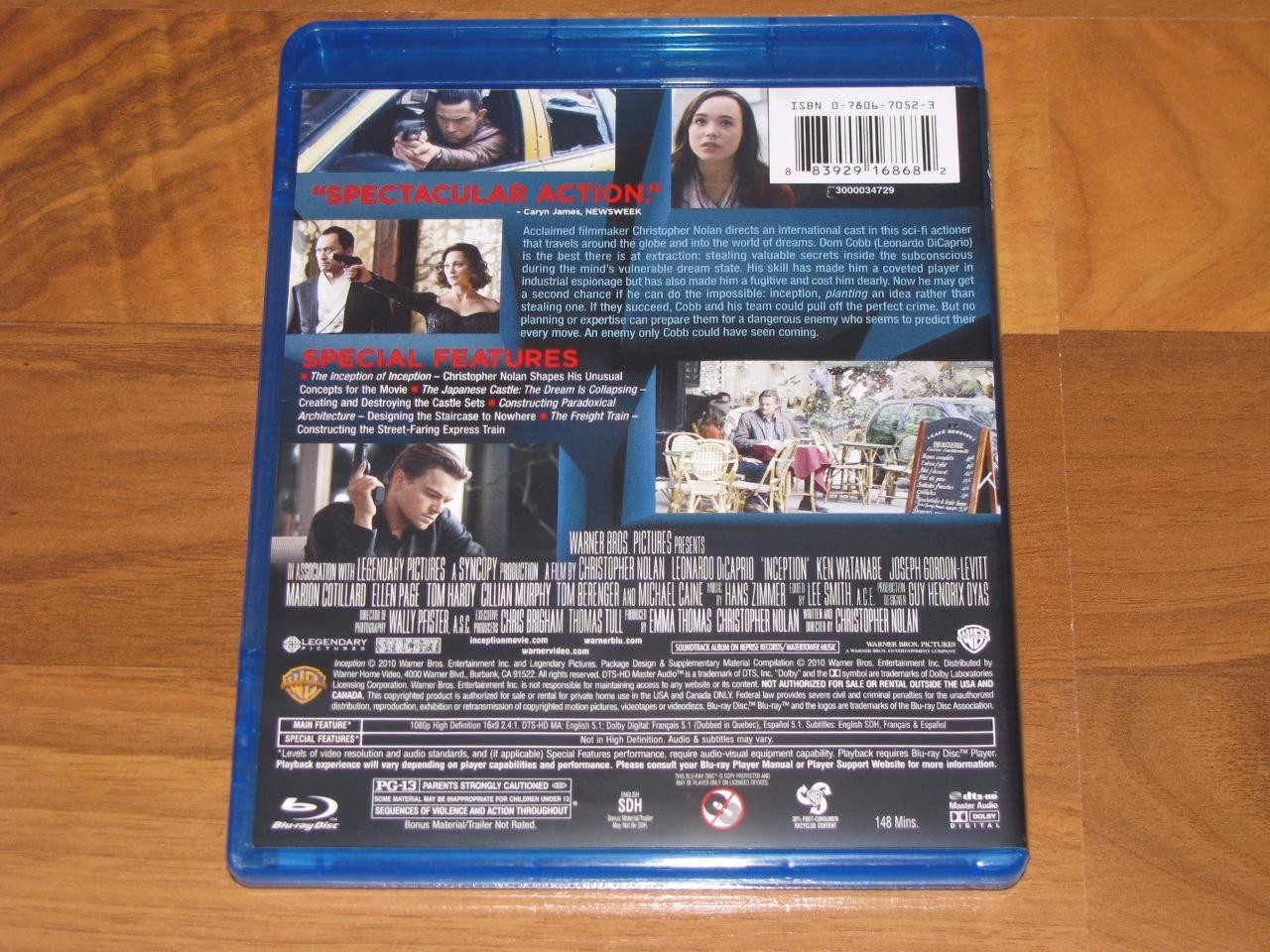 Inception (Blu-ray Disc, 2010, 1-Disc Set)