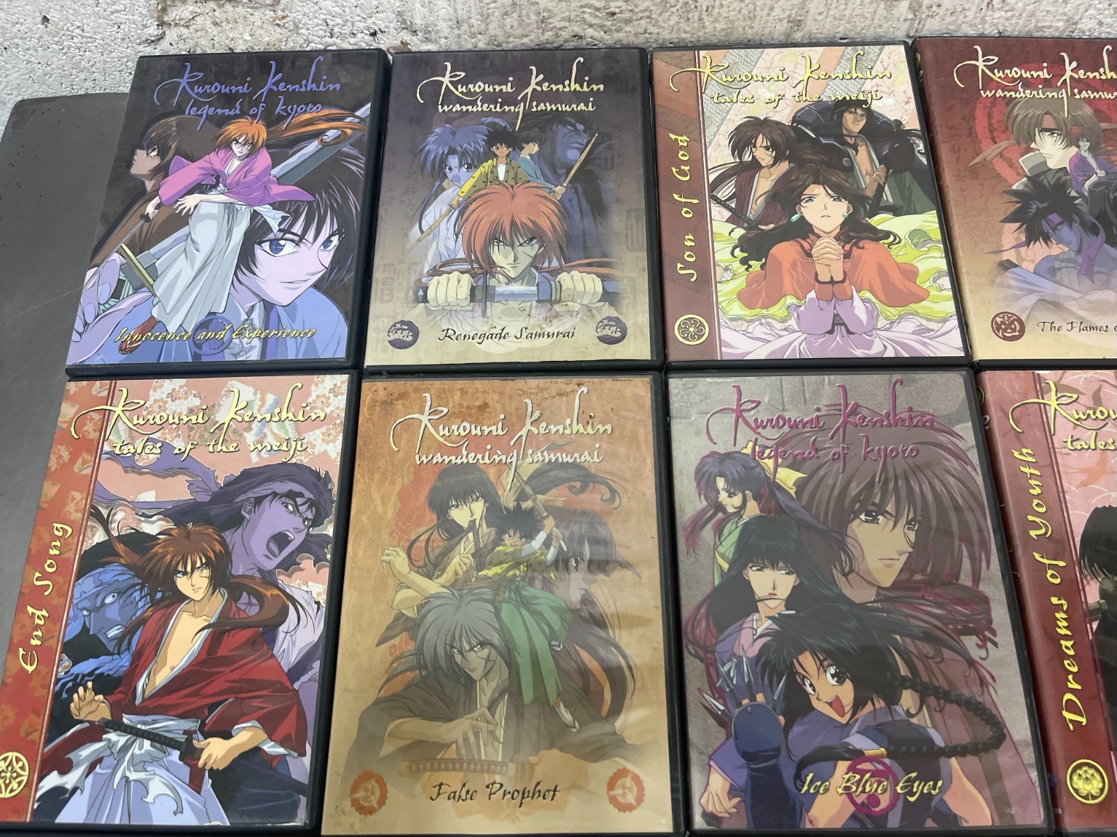 Lot of 18 Rurouni Kenshin Tales of the Meiji DVDs Video Lot Season 3 Volumes