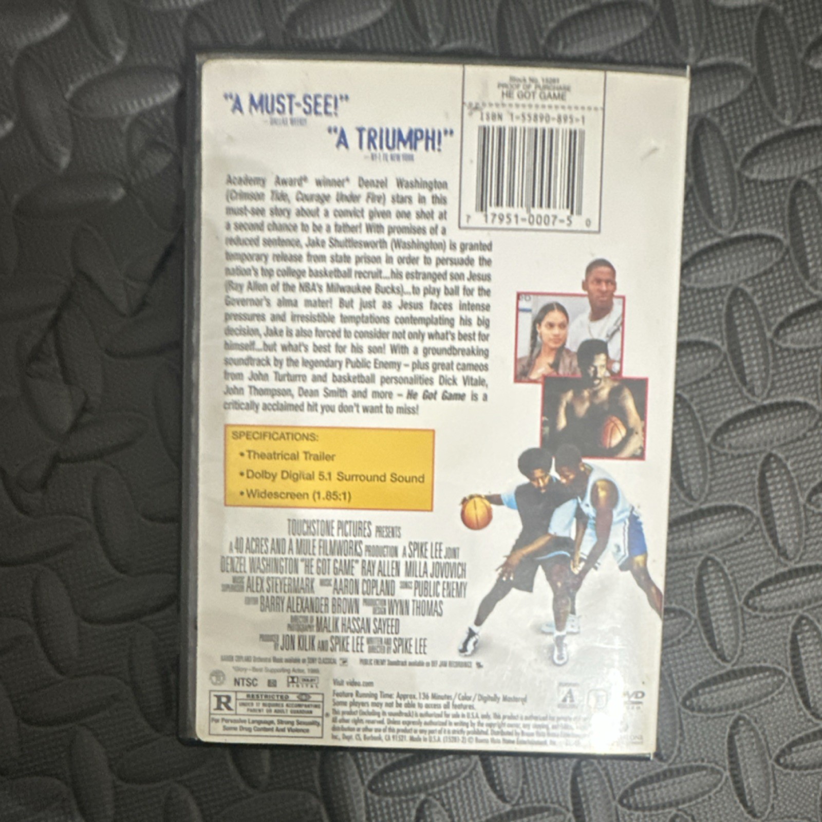 Touchstone Pictures DVD Widescreen Denzel Washington Spike Lee Drama Sports