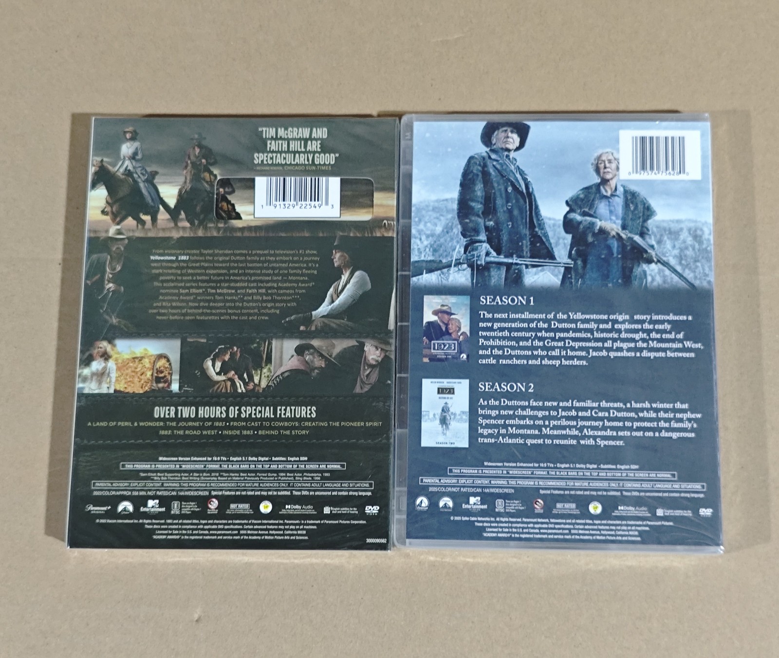 Yellowstone 1883 + 1923 ( DVD SET ) Region 1 US sell Brand New US Seller