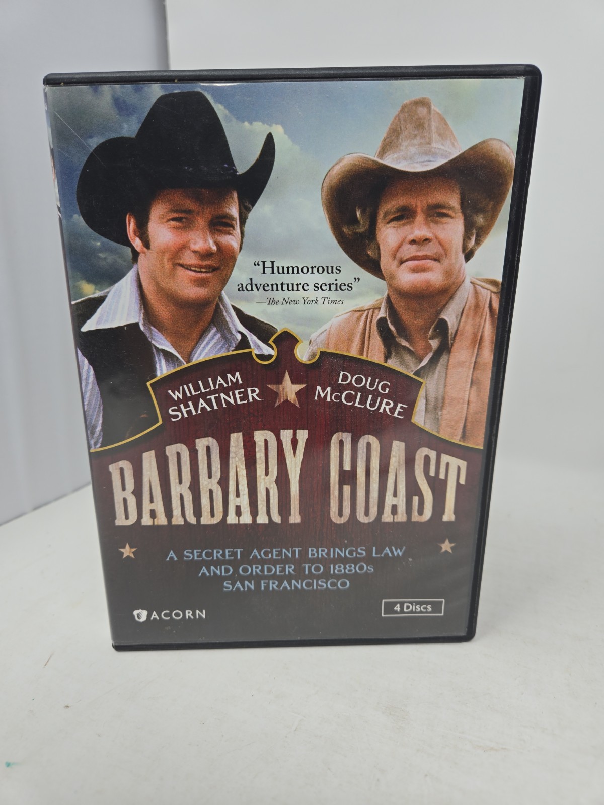Barbary Coast Full Series 4 DVD Set, William Shatner 1975 Spy Western, Tested
